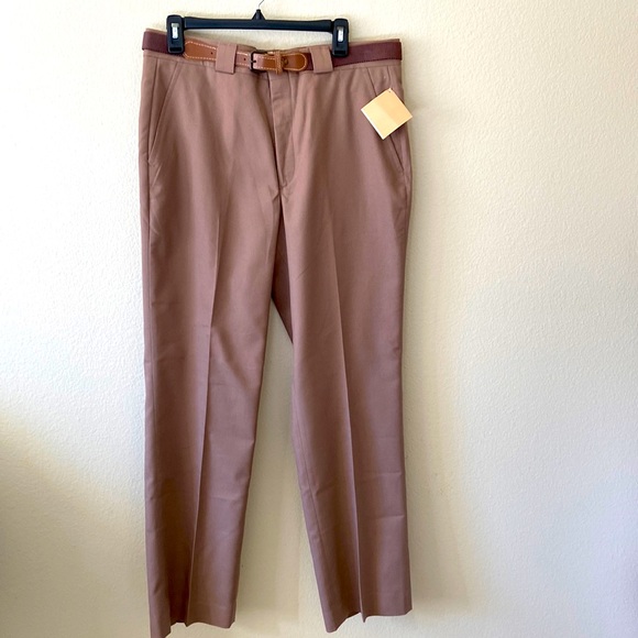 Vintage NWTS!  JC Penny The Fox Oxford Pants w a NICE NEWBelt Khaki Color - Picture 1 of 4